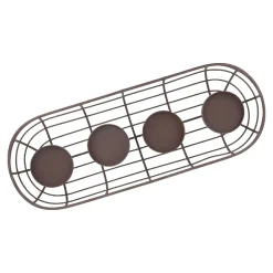 Adventskranz Rustik, Blockkerzen/braun Matt, 50 Cm