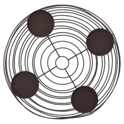 Adventskranz Rustik, Blockkerzen/braun Matt, 36 Cm