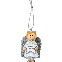 Anhänger Engel, Silber, Liebste Schwester, 5,5 Cm