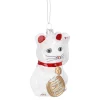 Anhänger Fancy, Bunt, Winkekatze/weiß, 10 Cm