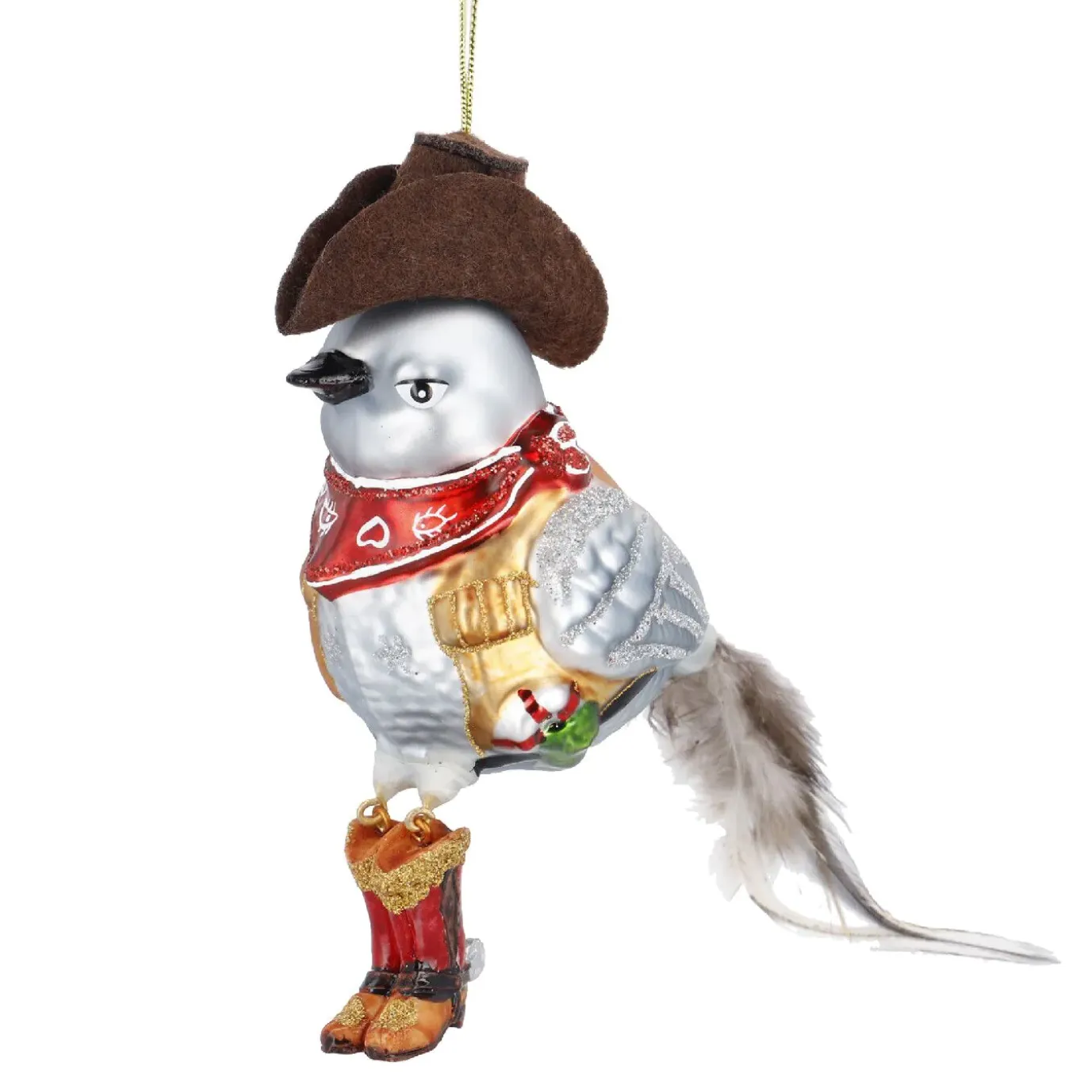 Anhänger Fancy, Deluxe, Vogel/Cowboy
