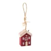 Anhänger Haus Mit Spruch, Rot, 6 Cm