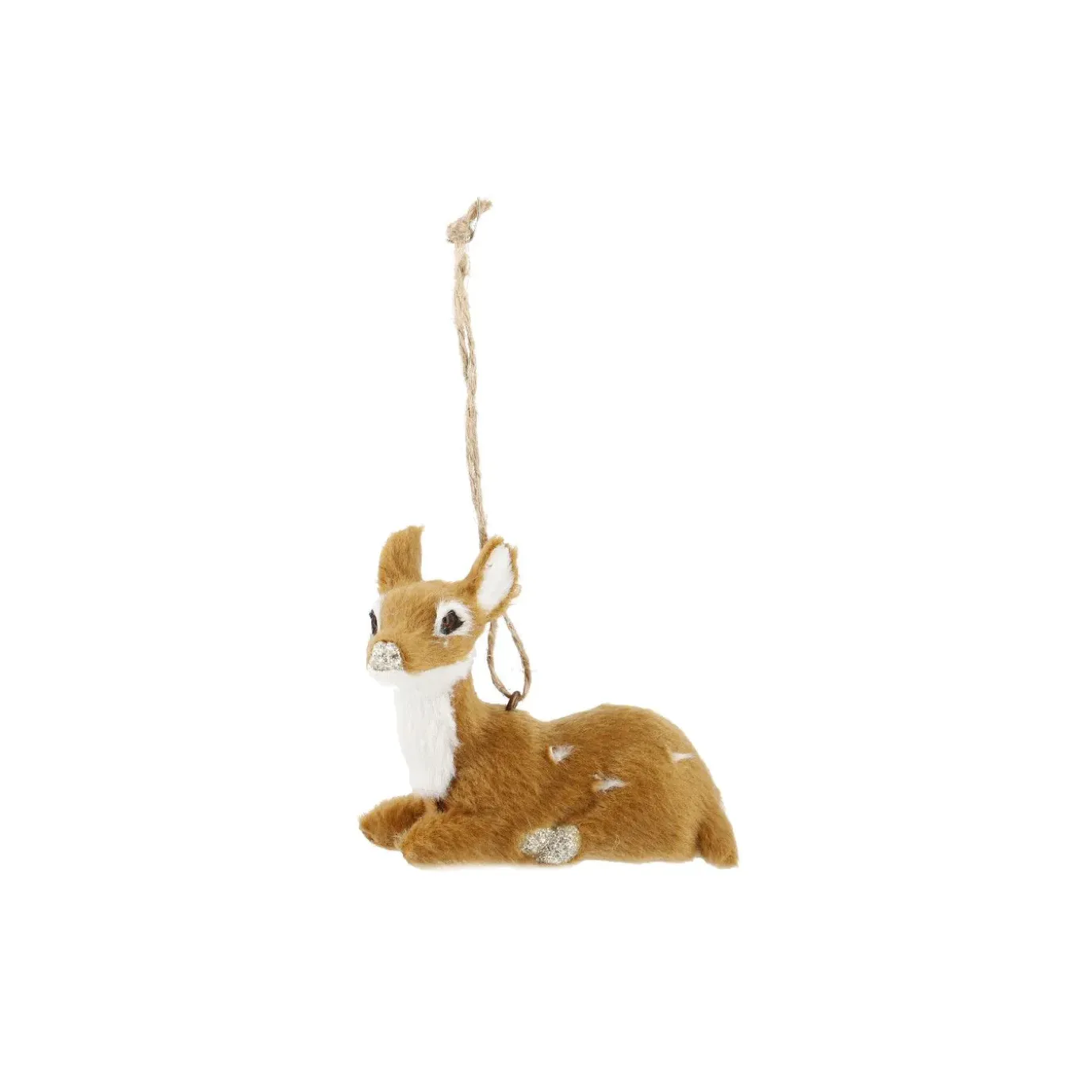 Anhänger Rehkitz, Hellbraun, Liegend, 6 Cm