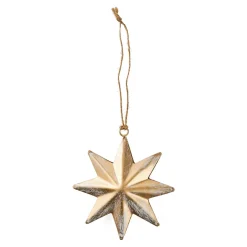 Anhänger Stern, Gold Antik, 10.5 Cm