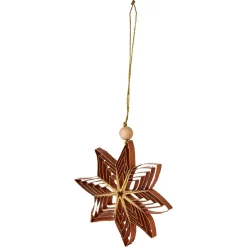 Anhänger Stern, Orange, 11 Cm