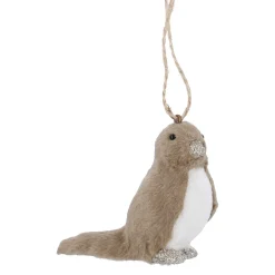 Anhänger Vogel, Dunkelbraun/links, 8.5 Cm