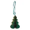 Anhänger Wabe, Tannenbaum, Dunkelgrün/rund, 10 Cm