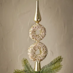Baumspitze Fancy, Donuts/gold, 30 Cm