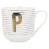 Becher Buchstabe/Streifen, P, 450 Ml