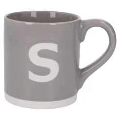 Becher Buchstabe/Uni, S/grau, 440 Ml