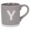 Becher Buchstabe/Uni, Y/grau, 440 Ml
