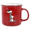 Becher Buchstabe/Weihnachten, L/Streifen, 540 Ml