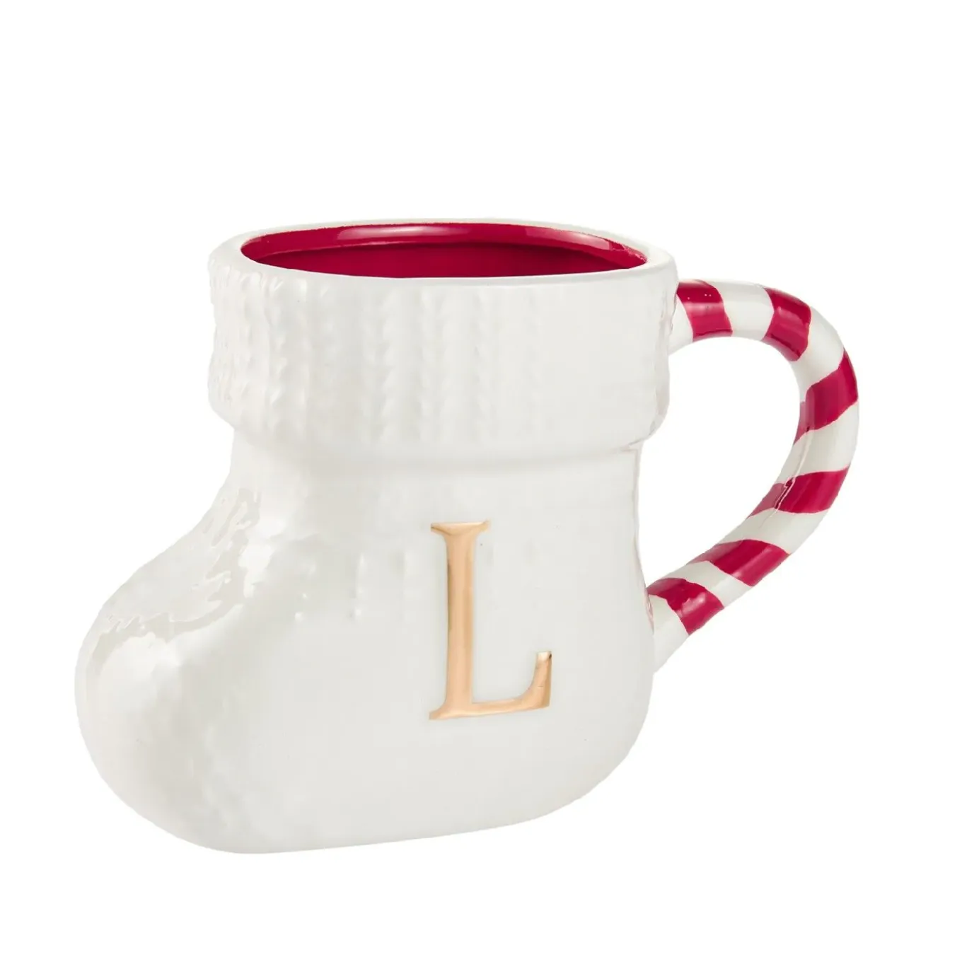 Becher Stiefel Mit Buchstabe, L/weiß, 400 Ml