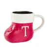 Becher Stiefel Mit Buchstabe, T/rot, 400 Ml