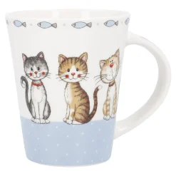 Becher Tier, Katzen/blau, 350 Ml