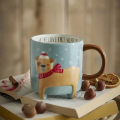 Becher Xmas/Tierfuß, Hund, 480 Ml