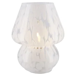 Deko-Lampe Sprenkel, Weiß, 18.5 Cm