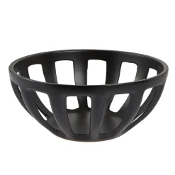 Deko-Schale Streben, Schwarz-matt, 27 Cm
