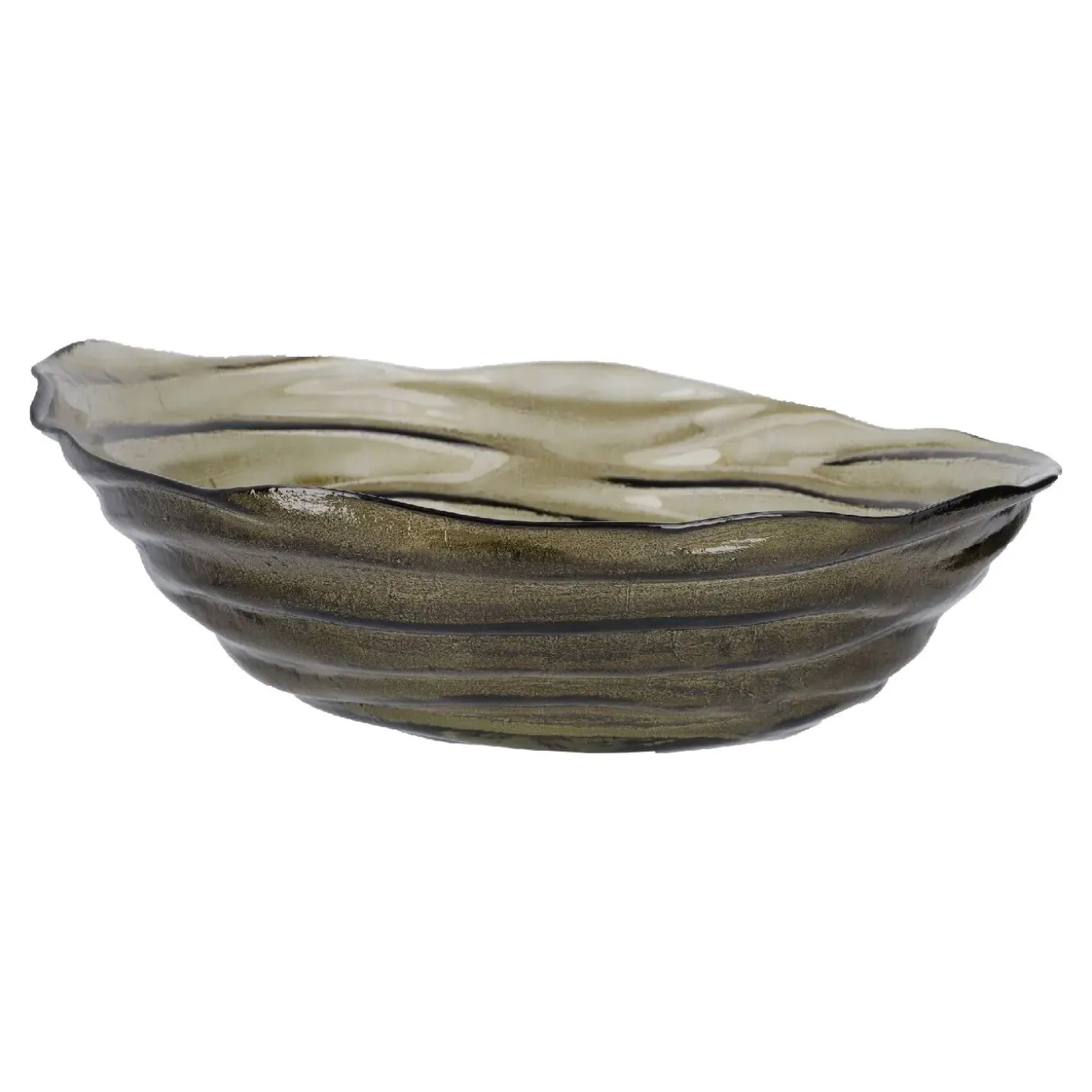 Deko-Schale Tornado, Dunkelgrün, 32 Cm