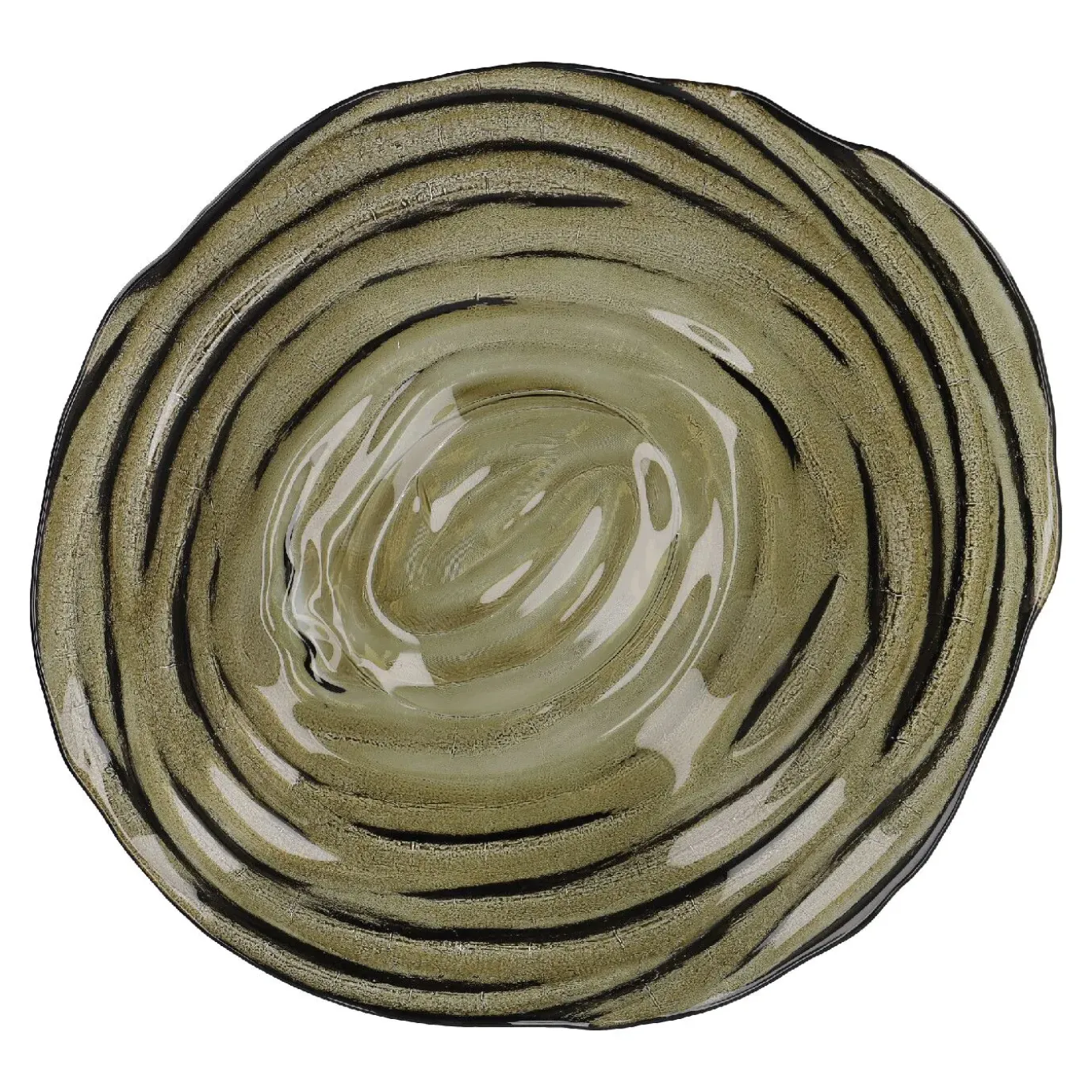 Deko-Schale Tornado, Dunkelgrün, 32 Cm
