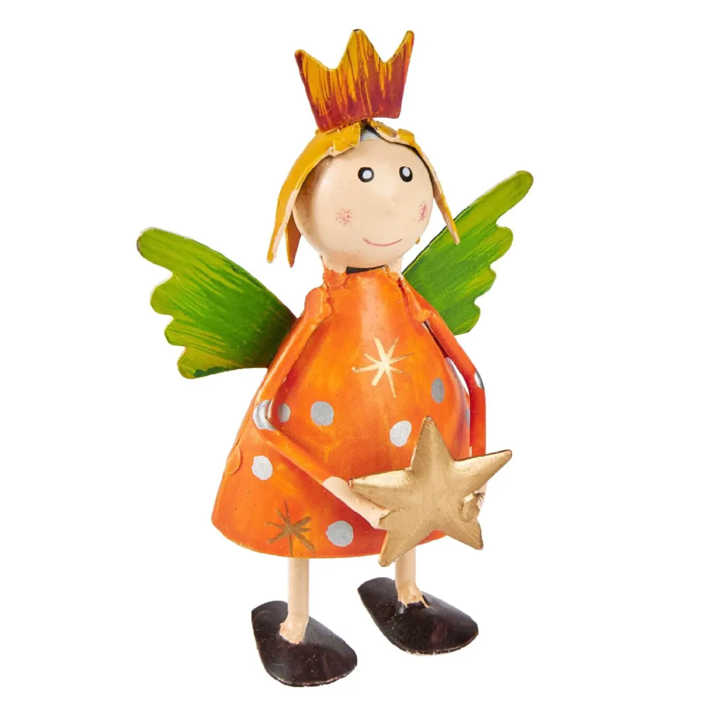 Engel Mini, Stern/orange, 10 Cm