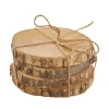 4er Set Deko-Holzscheibe, 9 Cm