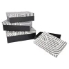 4er Set Geschenkkarton Design, Schwarz/weiß
