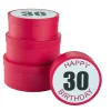 4er Set Geschenkkarton Geburtstag/30, Rund