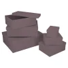 6er Set Geschenkkarton Uni, Lila
