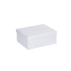 6er Set Geschenkkarton Uni, Weiß