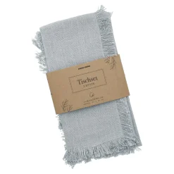 2er Set Platzset Fransen, Blau, 33 X 48 Cm