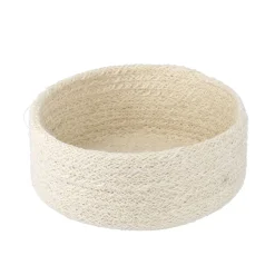3er Set Schale Jute, Rund, Weiß