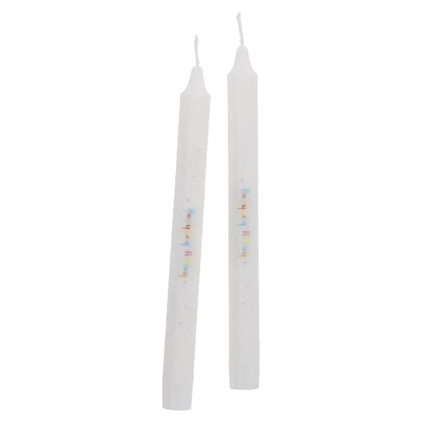 2er Set Stabkerze Geburtstag, Happy Birthday/ Konfetti