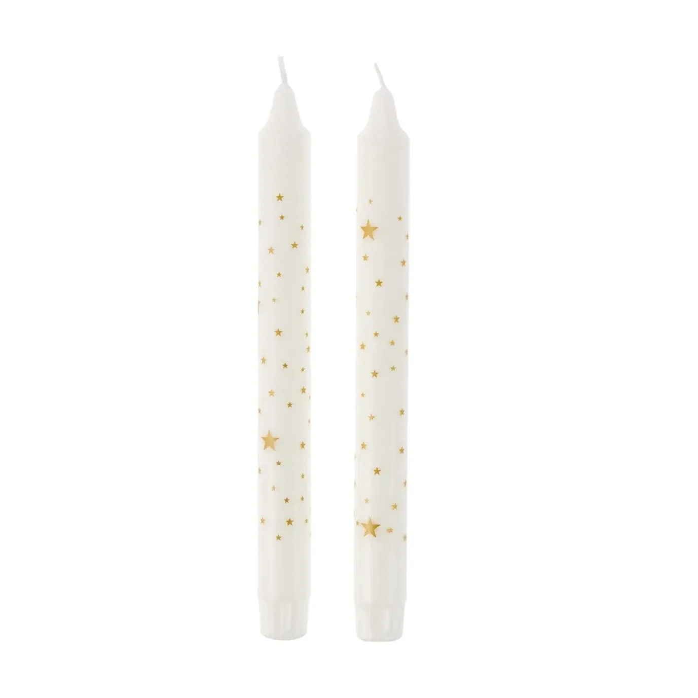2er Set Stabkerze Weihnachten, Sterne, 24 Cm