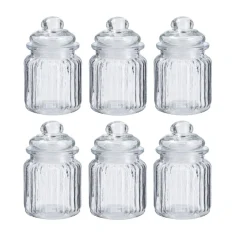 6er Set Vorratsglas Country, Geriffelt, 250 Ml