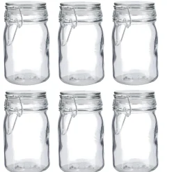 6er Set Vorratsglas Mit Bügelverschluss, 250 Ml