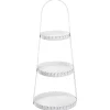 Etagere Metall, 3 Teller, Weiß, 40 Cm