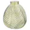 Flaschenvase Blatt, Hellgrün/bauchig, 13 Cm