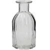 Flaschen-Vase Rillen, Breit, 7.5 X 14 Cm