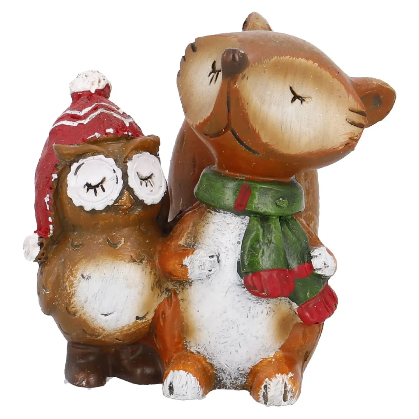Fuchs Mit Eule, Eule Links, 6 Cm