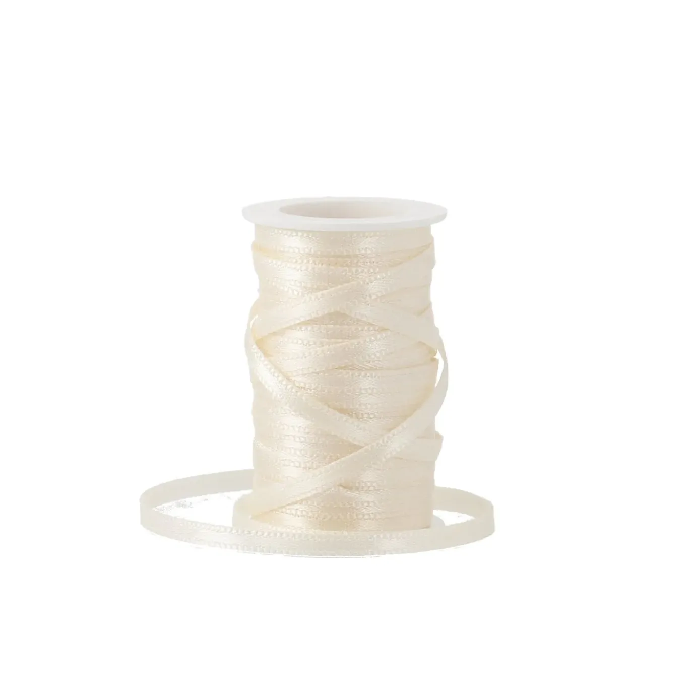 Geschenkband Satin, Creme, 3mm X 10m
