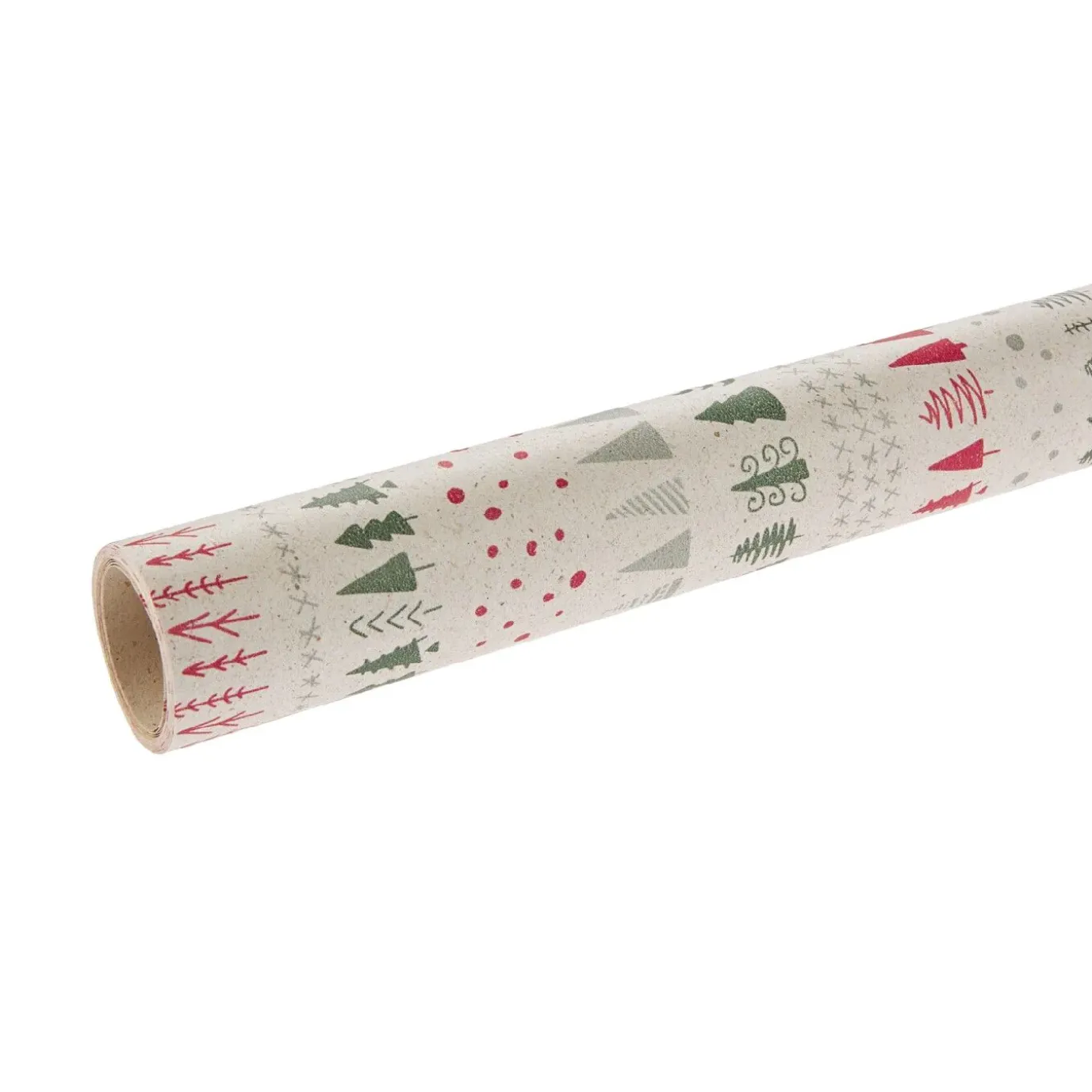 Geschenkpapier Graspapier, Bäume/creme, 1 X 3 M
