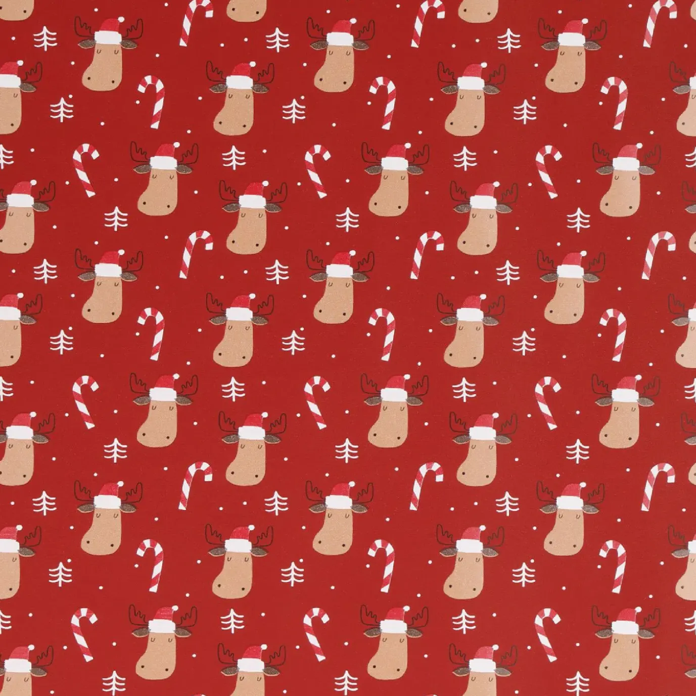 Geschenkpapier Mix, Elch/rot, 2 M