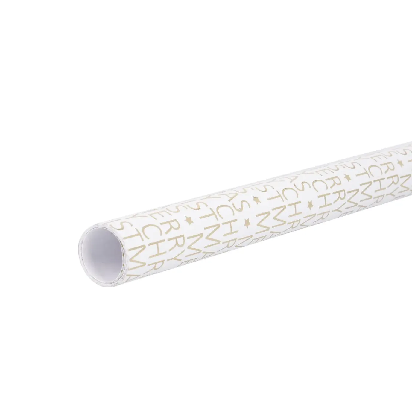 Geschenkpapier Prägung/Schrift, Creme/gold, 2 M