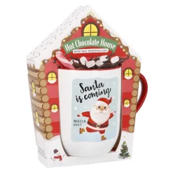 Geschenk-Set Trinkschokolade + Becher, Haus/Schlittschuh