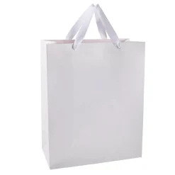 Geschenktüte Edel, Weiß, 26 X 32 Cm