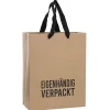 Geschenktüte Kraft, Eigenhändig Verpackt, 22 X 28 Cm