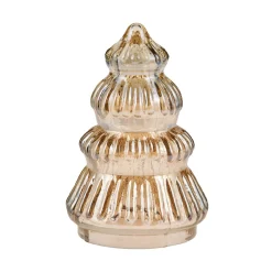 Glas-Tanne Transparent, Gold, 6 X 9.5 Cm