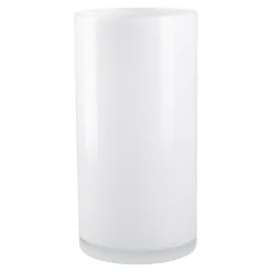 Glas-Vase Zylinder/Opal, Weiß, 12 X 24 Cm