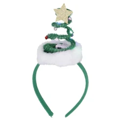 Haarreifen Weihnachten Mit LED, Baum/grün